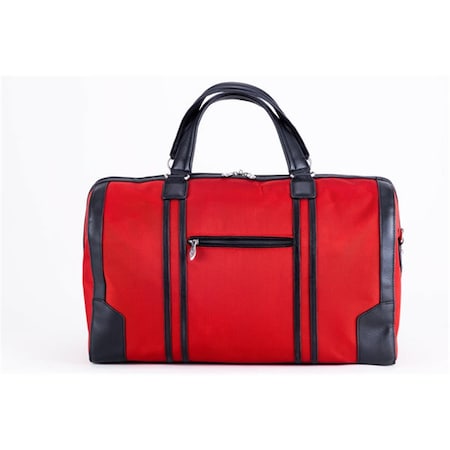 Mckleinusa 20.5 in. U-Series Kinzie Nylon Two-Tone Overnight Carry-All Tablet Duffel, Red 78196